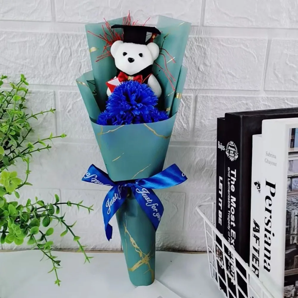 Orso di girasole Bouquet Decorazione del bouquet Peluche Cartone animato Orso adorabile Regalo di laurea di San Valentino Bouquet di animali