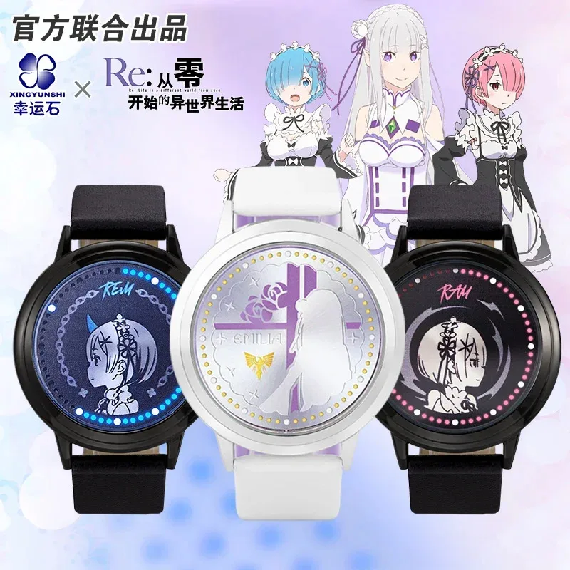

Bear's Home Re:Life in adifferent world from zero Rezero Re0 Anime products Rem Ram LED Watch Waterproof carto New 2025