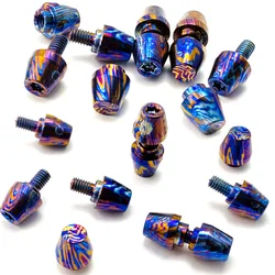 Timascus Titanium Damascus Material Folding Knife Thumb Pushing Screw Button Stud M2.5 T8 Rivet DIY Making Accessories Part