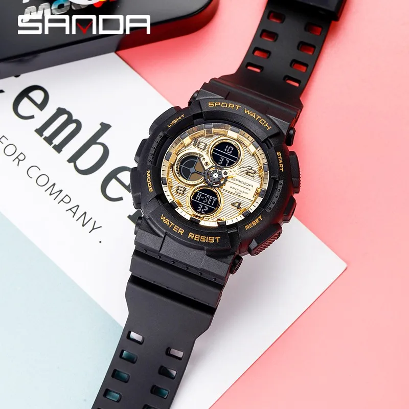 2022 New Sanda G Style Sports Men\'s Watches Waterproof Quartz Military Shock Resist Led Digital Male Ms Clock Relogio Masculino