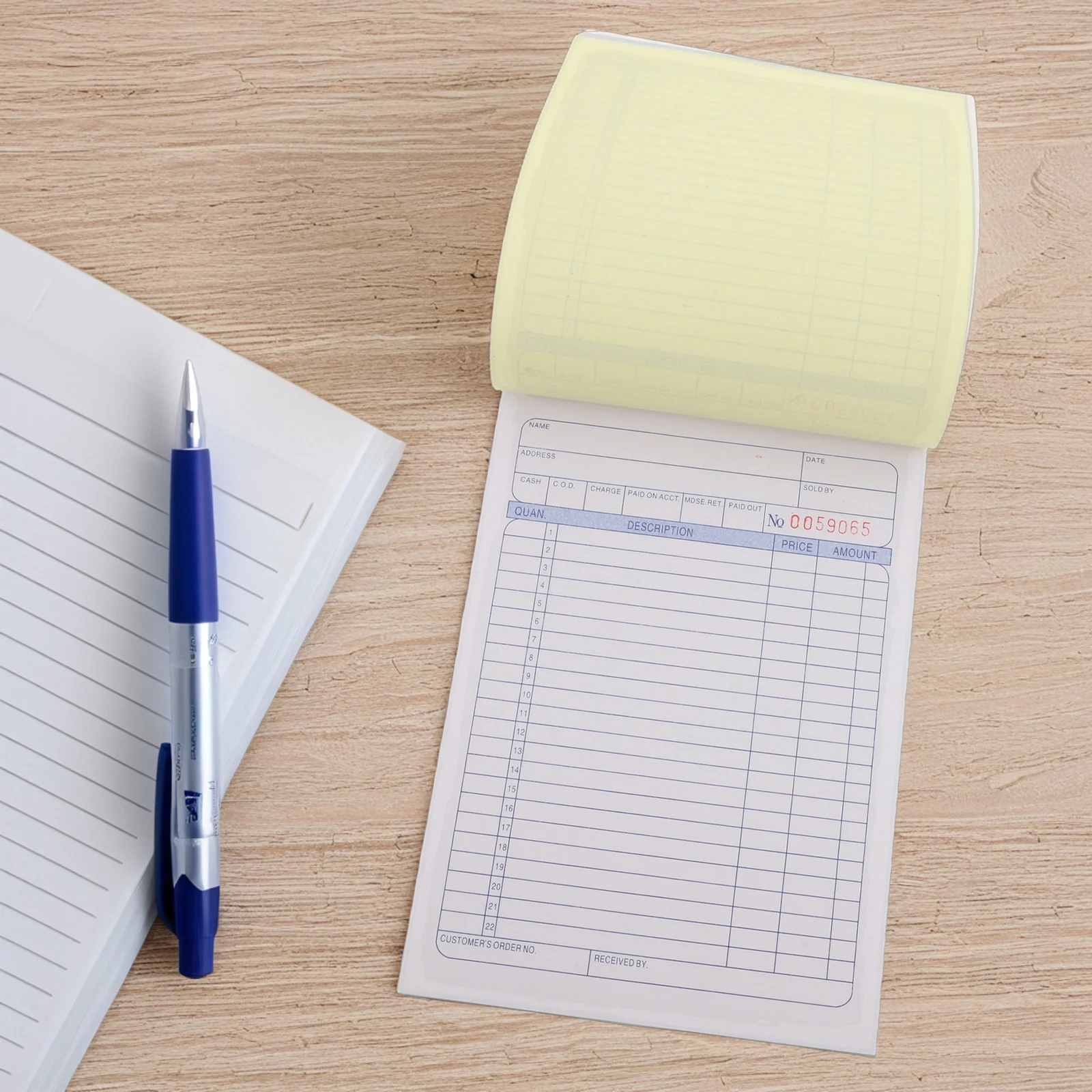 

Small Business Receipt Book Convenient Size Multicolumn Sales Order Record for Restaurants Business Financial