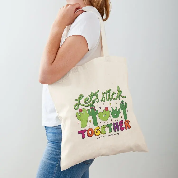 

Let's Stick Together Tote Bag Shopper bag Canvas bag shopping Beach