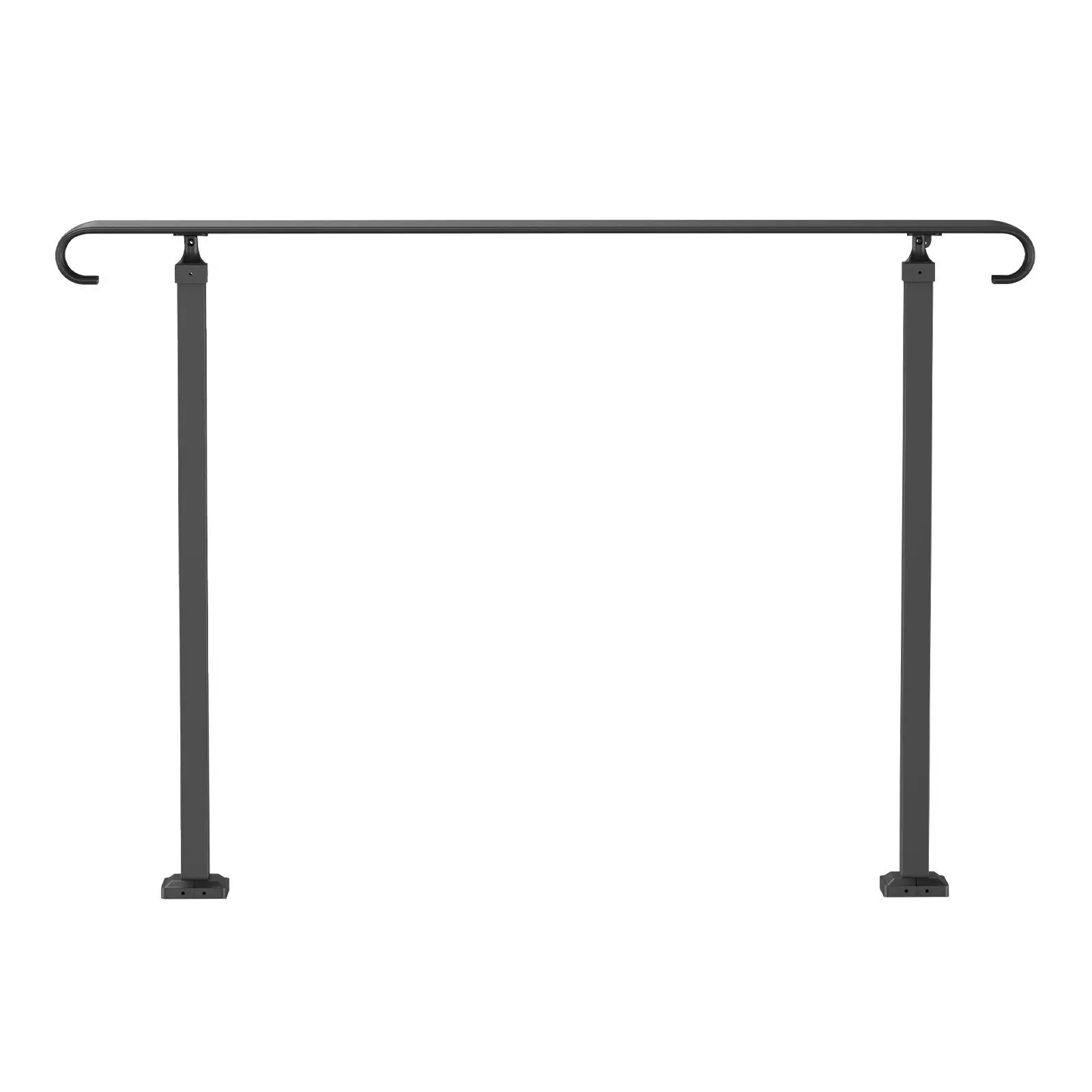

Handrails for Outdoor Steps 3-5 Steps Wrought Iron Flexible Porch Rail Black