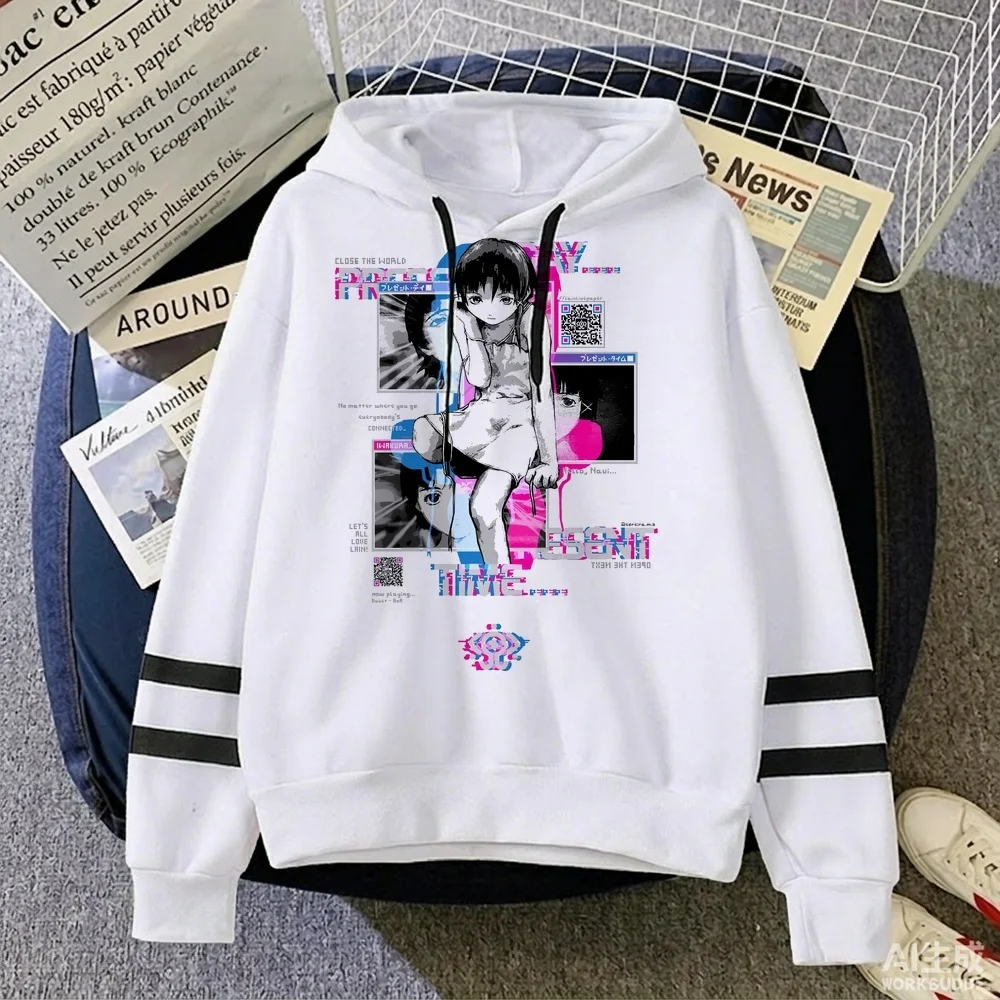 Serial Experiments Lain hoodies top sweatshirts goth hoodie y2k sweater unisex Loose