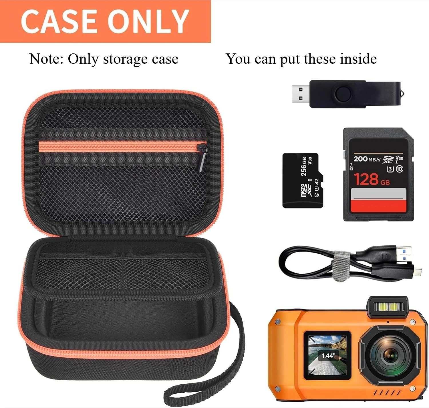 8K Digital Camera Case Compatible with Tupsio/for Fohoa/for SPUNALP/for Mafiti Rugged Waterproof Camera for Snorkeling,Selfie Un