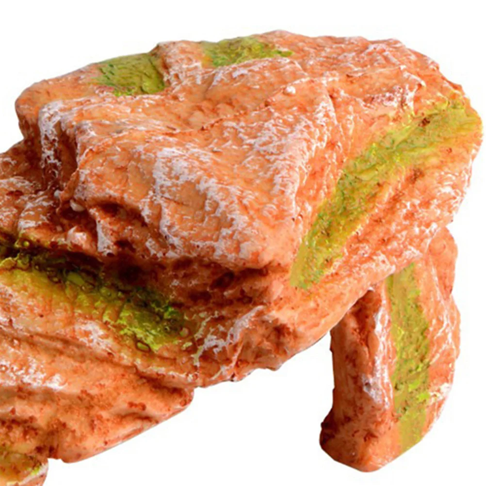 

Turtle Basking Platform Resin Reptile Ladder for Aquarium Tank Decoration Habitat Terrarium Landscape Suitable for Small Lizard