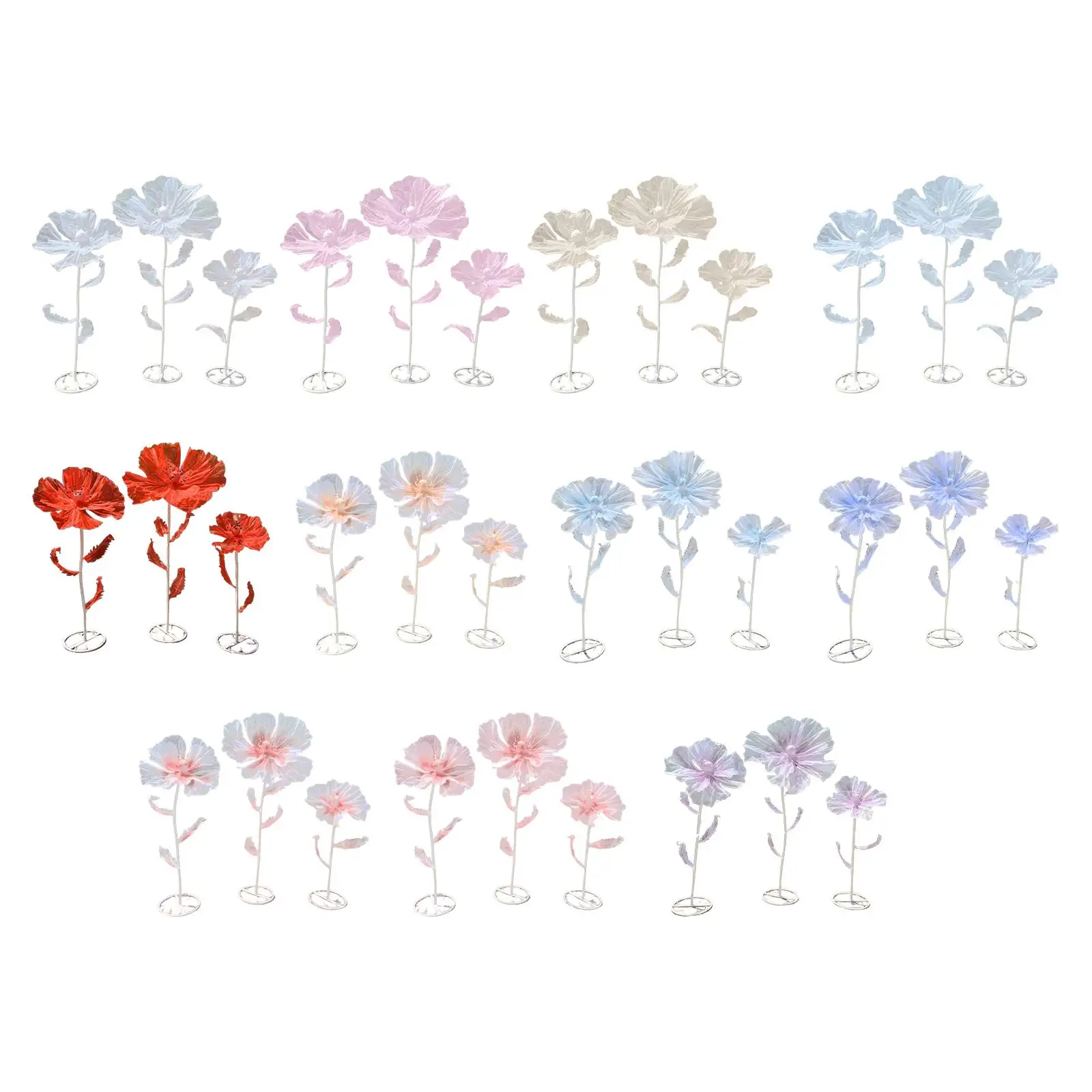 3Pcs Giant Artificial Flower Backdrop DIY Handmade Wedding Floral Wedding Arrangements for Party Home Window Background Outdoor