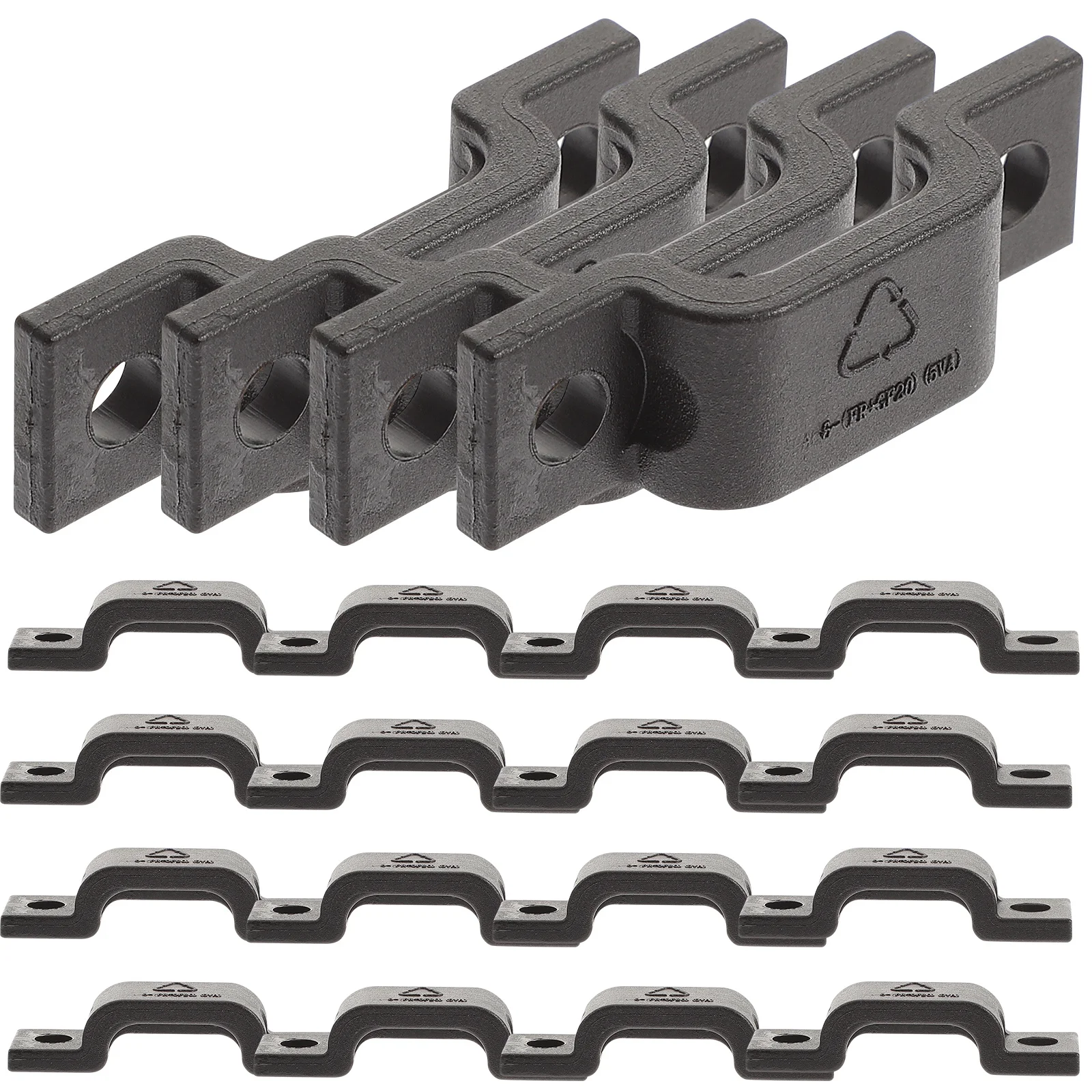 

20Pcs Nylon Cable Clamps Arch Shape Wire Clips Smooth Surface Cord Fixing Clips for Extension Cables Outdoor String Lights