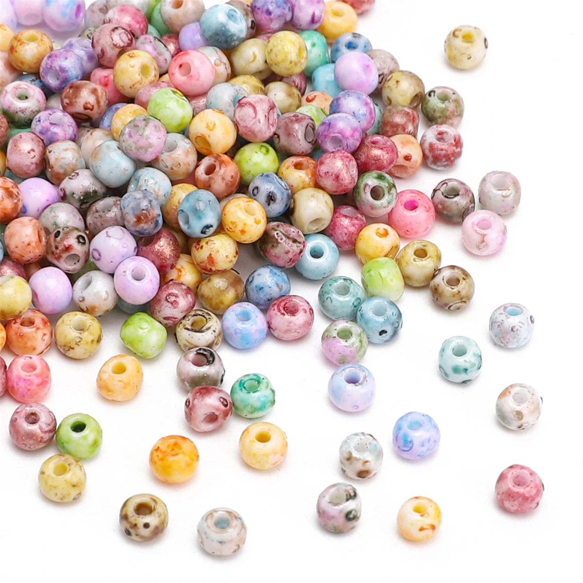 3mm(10g) Picasso Unique Loose Beads Super Excellent Glass Rice Beads Solid Color Beads Handmade Jewelry Bracelets About 300pcs