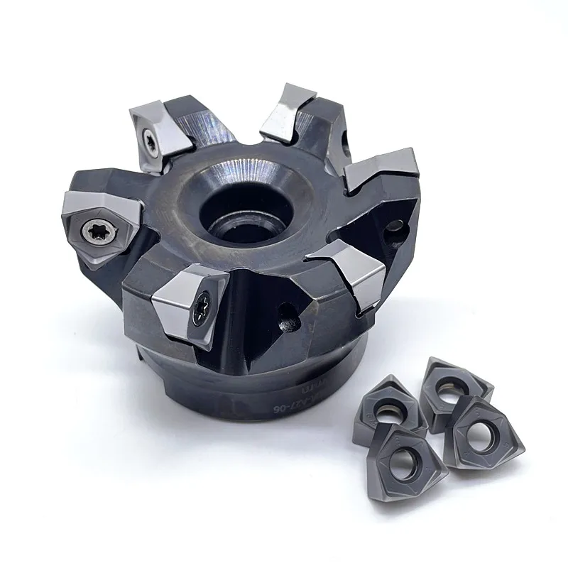 MFWN90050R MFWN90063R 80R 100R double-sided hexagonal plane heavy cutting milling cutter disk WNMU080608 LF6018 carbide insert