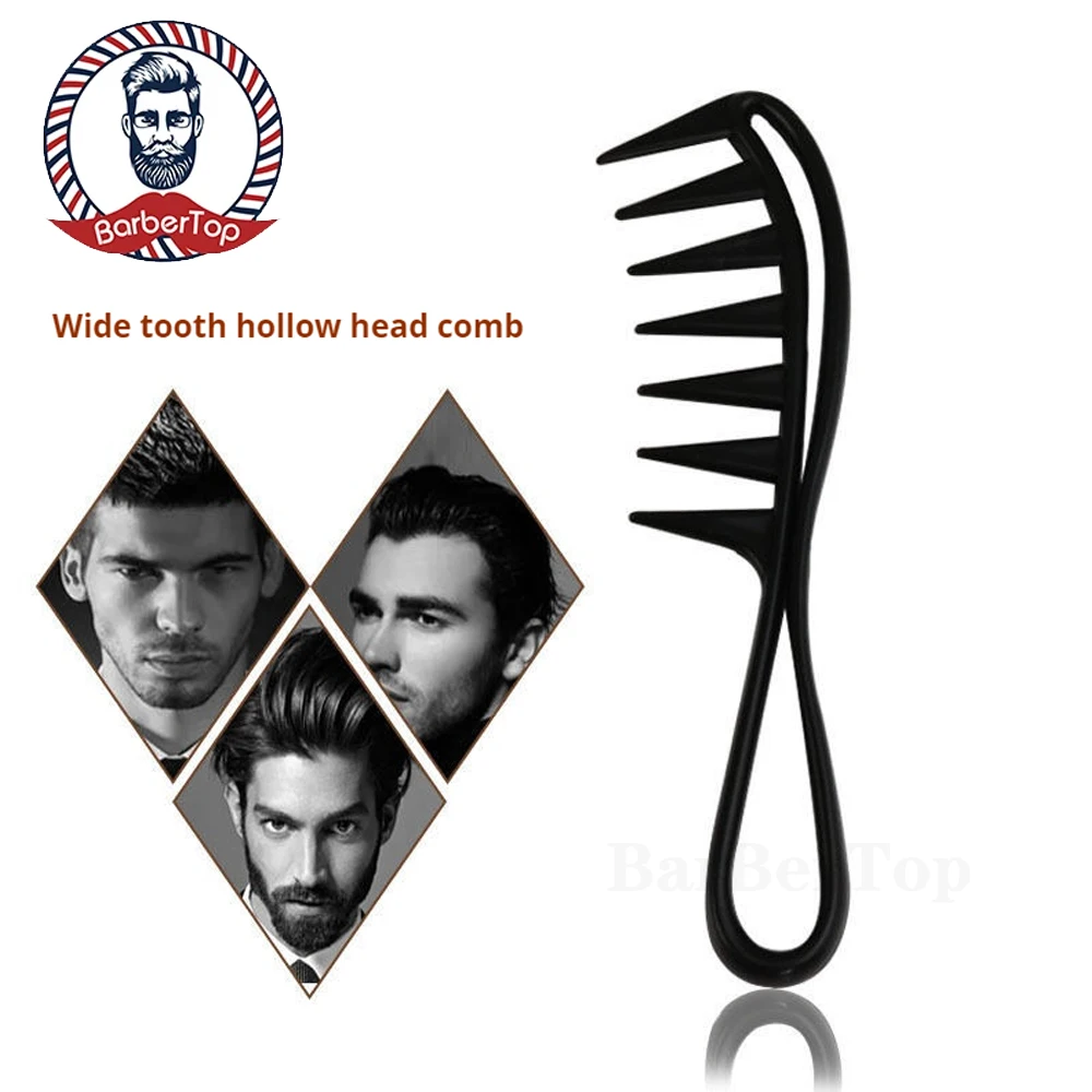 Barber Men Oil Comb Wide Tooth Shark Plastic Comb Hair Clipper Curling Salon Home Hairdressing Comb Massage Barber Stlying Tools