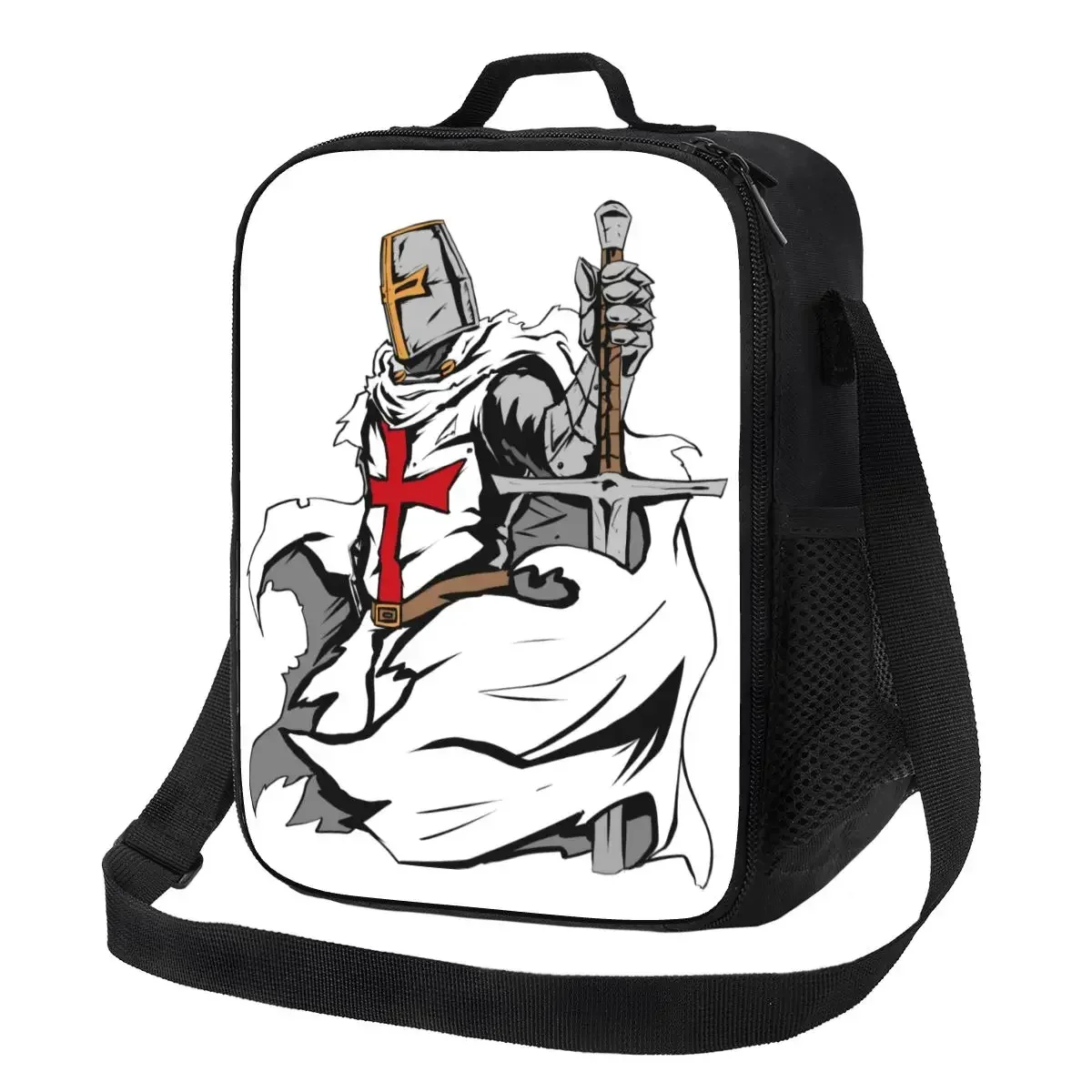 Knight Templar Sword Crusader Resuable Lunch Boxes for Multifunction Thermal Cooler Food Insulated Lunch Bag Kids School