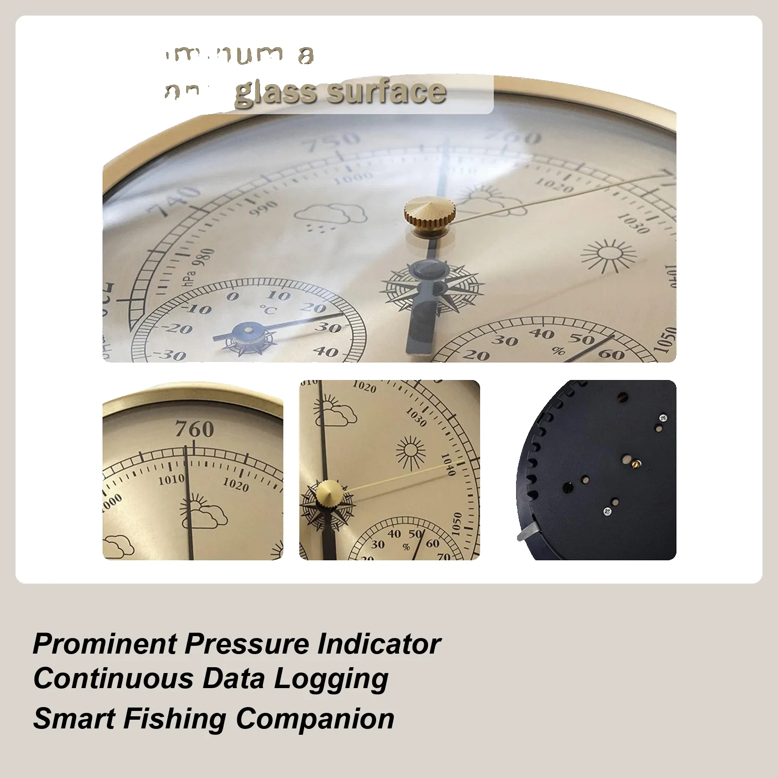 High Precision Fishing Barometer DigitalTemperature Sensor Accurate Weather Monitoring Gauge For Boat Fishing Camping Marine