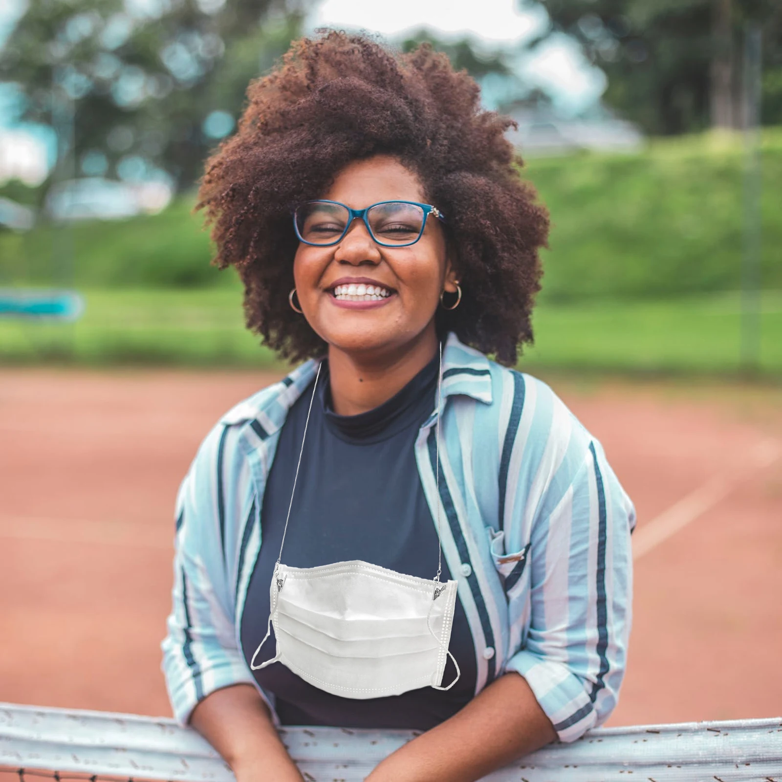 

Hanging Glasses Chain Clip Eye Chains Scarf for Silver Copper Sunglasses Cord Miss