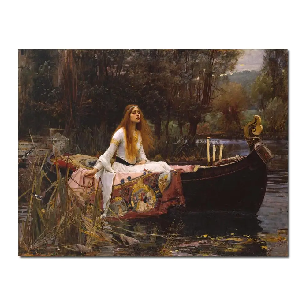 

Famous John William Waterhouse Picture The Lady Of Shalott Hand Painted Oil Painting On Canvas High Quality Unframed For Room