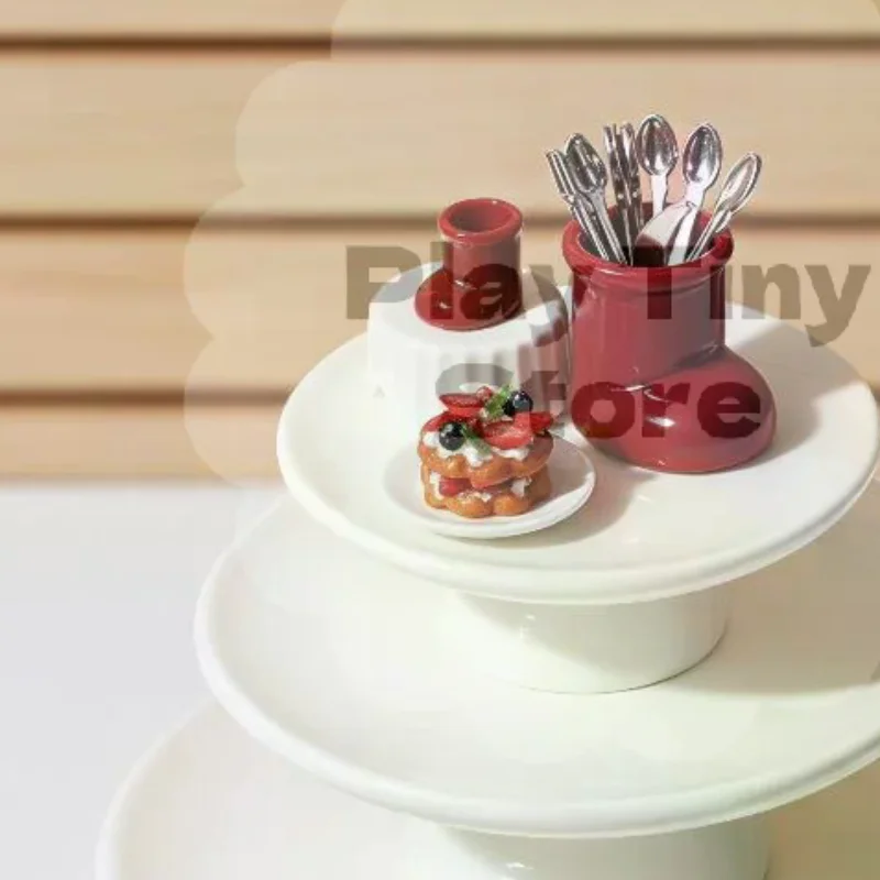 1:12 Scale Dollhouse Miniature Short Boots Vase Unique Design Mini Flower Pot Collectible Decor for Doll House Lovers