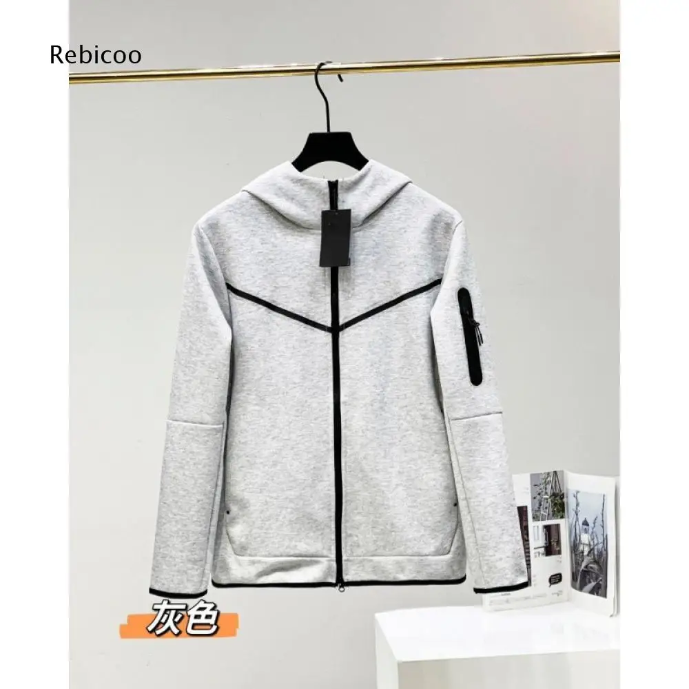 Casual Zip Up Hooded Jacket For Men Practical Zipper Sleeve Pocket For Multiple Daily Scenarios And Various Outfit Matching