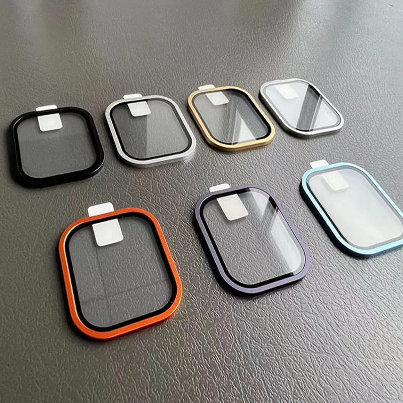 Tempered Glass for Apple Watch Ultra 49mm Titanium Metal Frame Anti-Scratch film for Series Ultra 3 Screen Protector Accessories