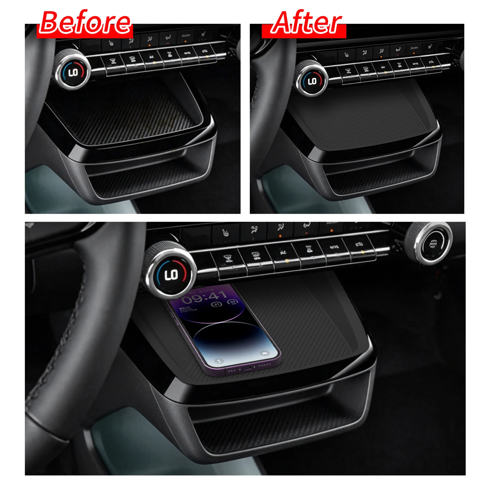 ZUNDUO Left Drive for Chevrolet Chevy Bolt EV 2027+ Car Anti-slip Protective Mat Wireless Charging Pad Silicone Accessories view 3