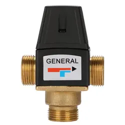 3 Way DN20 Thermostatic Mixing Valve Male Thread Brass Mixing Valve for Small Floor Heating Circulation