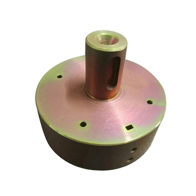 Custom Electroplated Zinc Passivated Carbon Steel Precision CNC Machined Shaft Disc Industrial Transmission Flange Coupling