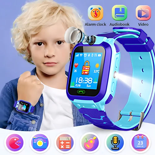 Imagen 1 del producto Reloj inteligente Q12B SIM para niños, GPS, WIFI, videollamada, SOS IP67, resistente al agua, reloj inteligente para niños, Monitor de cámara, rastreador de ubicación, reloj de teléfono