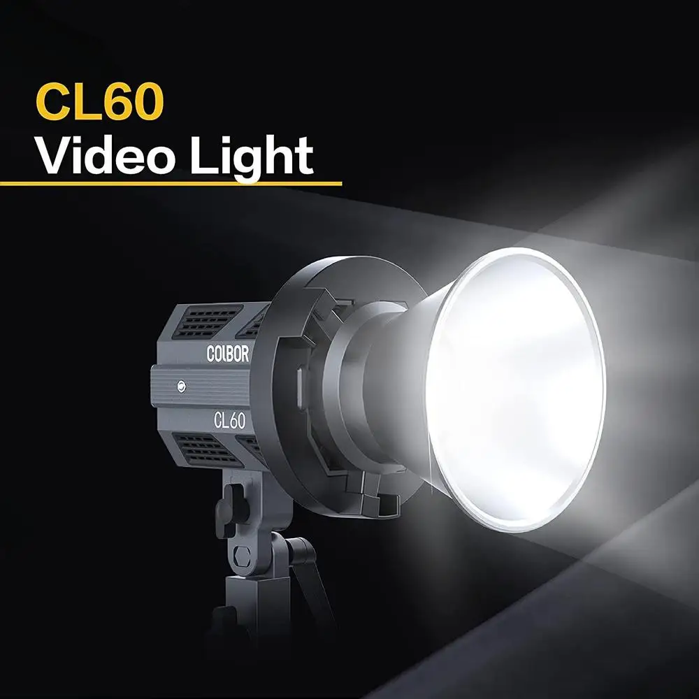 【DO BRASIL】COLBOR CL60 65W COB Light Bi-color Bowens Mount Portable Video Light Studio Light For Filmmakers Photos Shooting