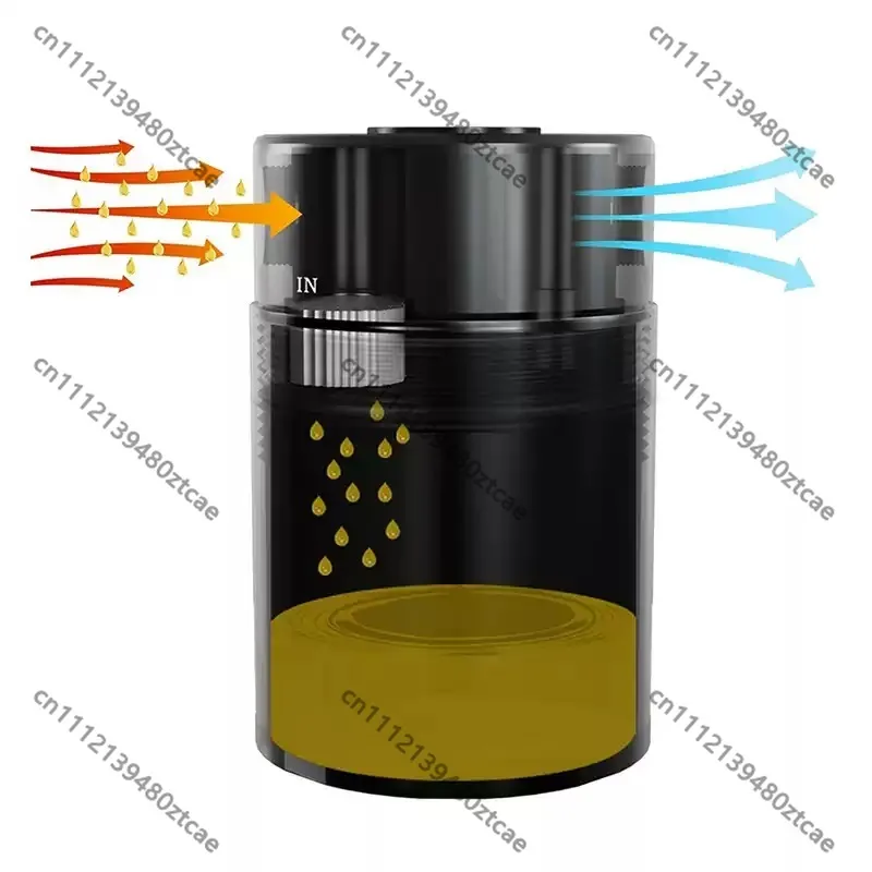 Universal Car Engine Mod Oil Catch Can Oil-Air Separator Secondary Intake Filter Tank Engine Protection Replacement Parts