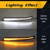 車のグリルライトスバル Crosstrek 2023 2024 2025 デイタイムランニングライト LED DRL ウインカーフロントバンパーランプ白黄色 2