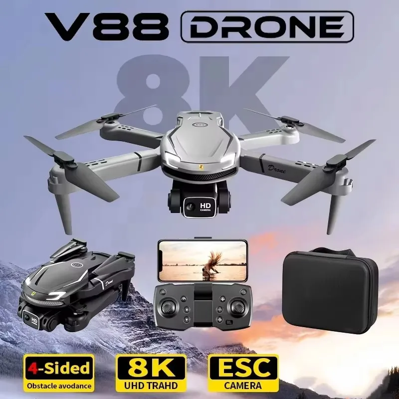 

Hot sell new V88 Drone 8K 5G GPS Professional Aerial Photography Remote Control Aircraft HD Dual Camera Quadcopter Toy UAV gift