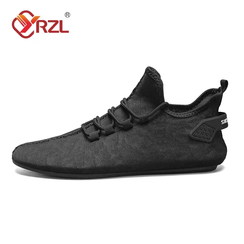 YRZL-Mocassins en Maille pour Homme, Chaussures de Marche Plates, Respirantes, Antidérapantes, Décontractées, d'Été, de Haute Qualité