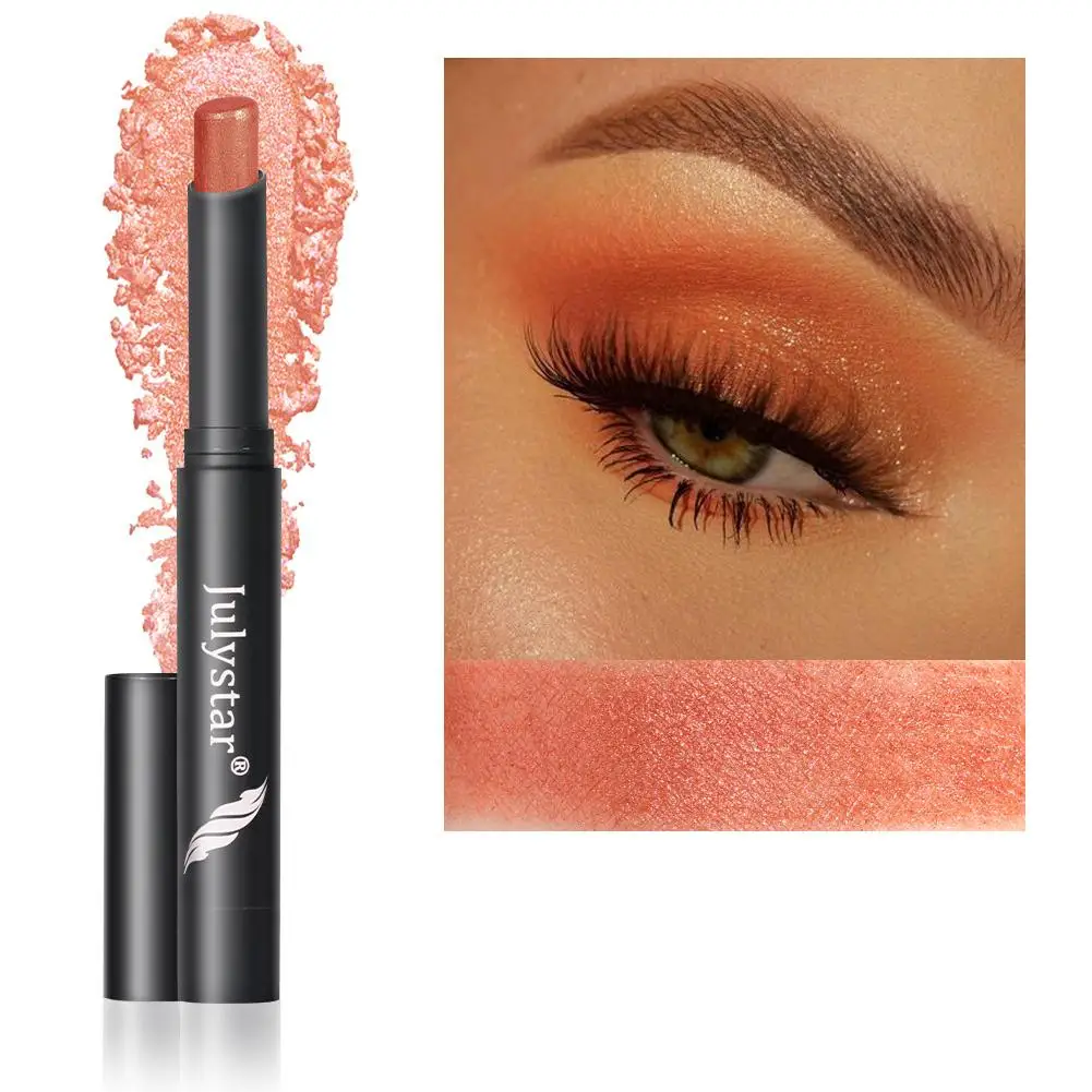 Sombra impermeável vara, diamante Shimmer Highlighter, 6 cores duradouras pigmentadas longas, caneta lápis, sombra ultra creme, X1q0