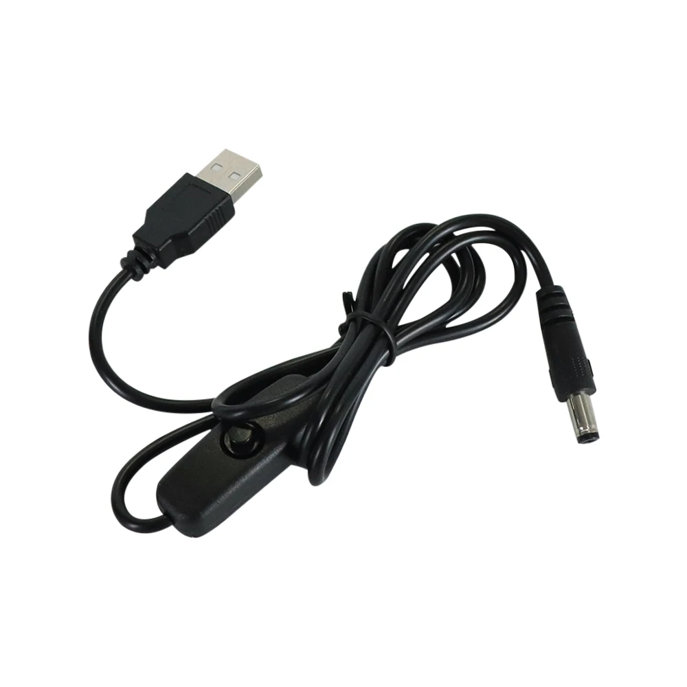 USB Power Boost Line DC 5V to DC 5V 12V Step UP Module USB Converter Adapter Cable with Switch Plug Length 1m
