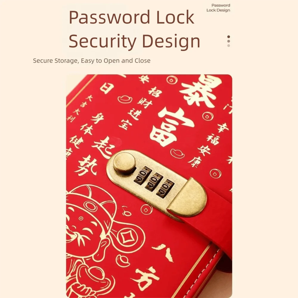 Get Rich Overnight 100 Envelopes Money Saving Challenge with Password Lock Waterproof Money Collection Book PU Save Money