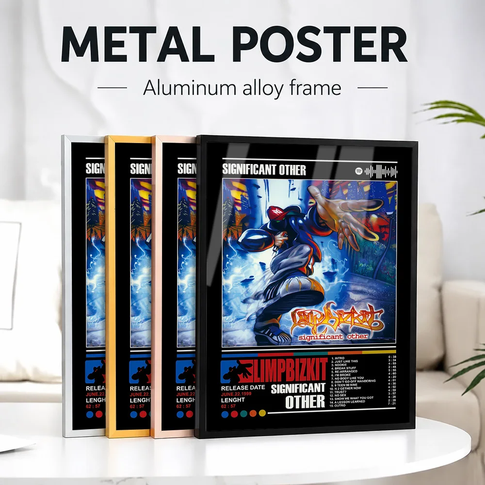 Limp Bizkit Significant Other Album Framed Metal Print Customized Photo Editorial Tracklist Style Wall Art For Lounge Fan Gift