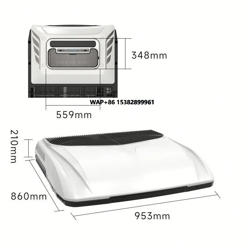 وحدة مكيف هواء 12 فولت RV لوقوف السيارات AC لمنزل متنقل قافلة شاحنة التخييم مع أنظمة 24 فولت 48 فولت