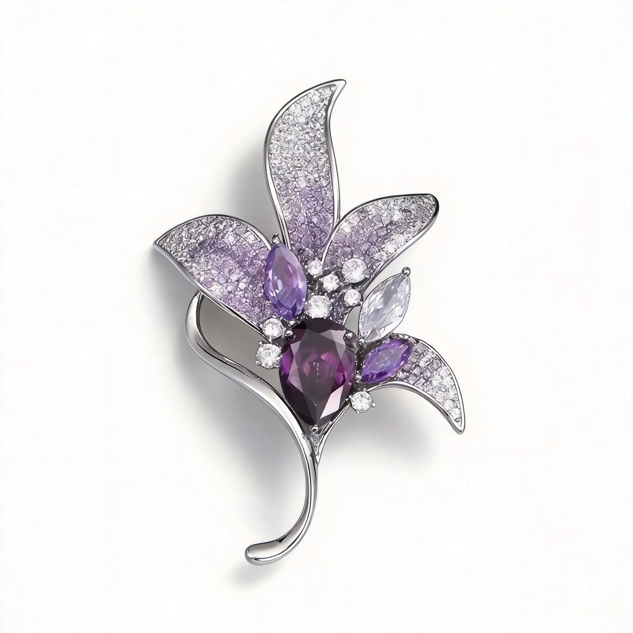 Chinese Style Lucky Blessing Magnolia Brooch For Women Shiny Cubic Zirconia Elegant Luxury Suit Pin Good Fortune Fashion Jewelry