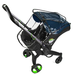 Stroller Raincoat Thickened Transparent PVC Vision Rain cover For Doona & FooFoo Baby Stroller 3 in 1 Baby Stroller Accessories