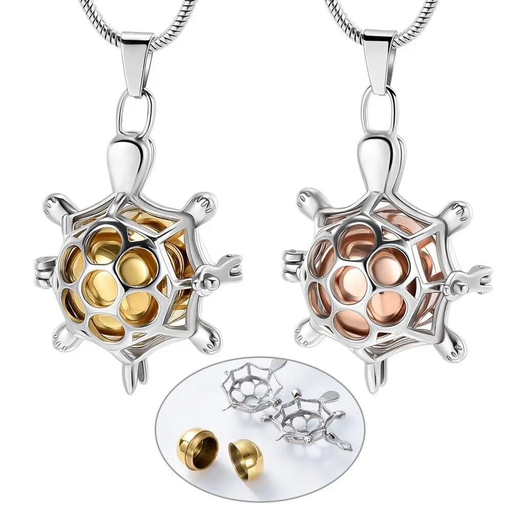 

Cremation Jewelry Hollow Sea Turtle With Small Urns For Ashes Keepsake Urn Pendant Necklace Memorial Men Gift