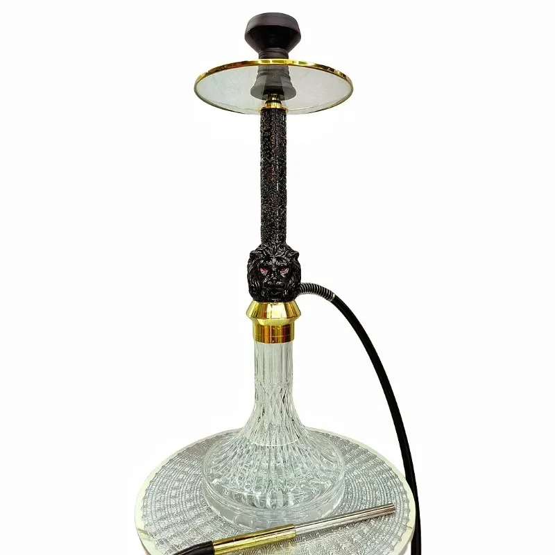 

Relief double-sided lion head mouth smoke process resin creative hookah