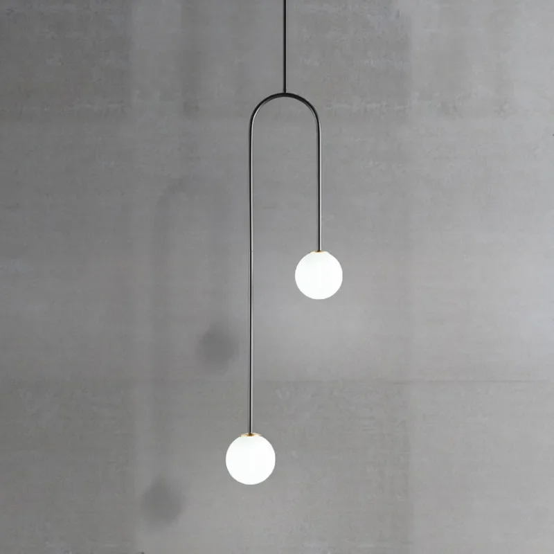 Modern Glass Ball Pendant Light Led Bedside Hanging Lighting Nordic Golden Luxury Hallway Living Room Bedroom Indoor Decor Lamp