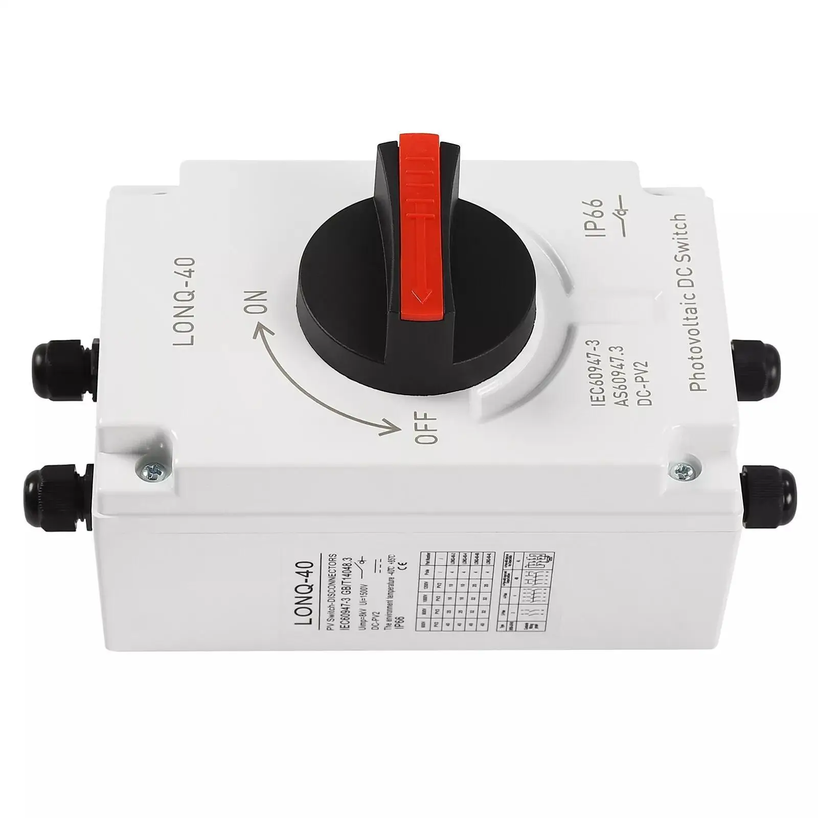 32 アンペア切断スイッチ - DC アイソレータ用、高耐久