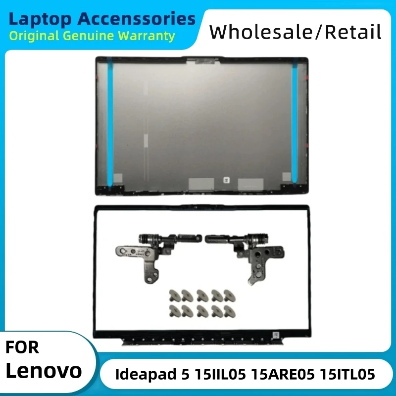 

New For Lenovo Ideapad 5 15IIL05 15ARE05 15ITL05 15ALC05 Laptop Rear Lid Top Case LCD Back Cover Front Bezel Hinges