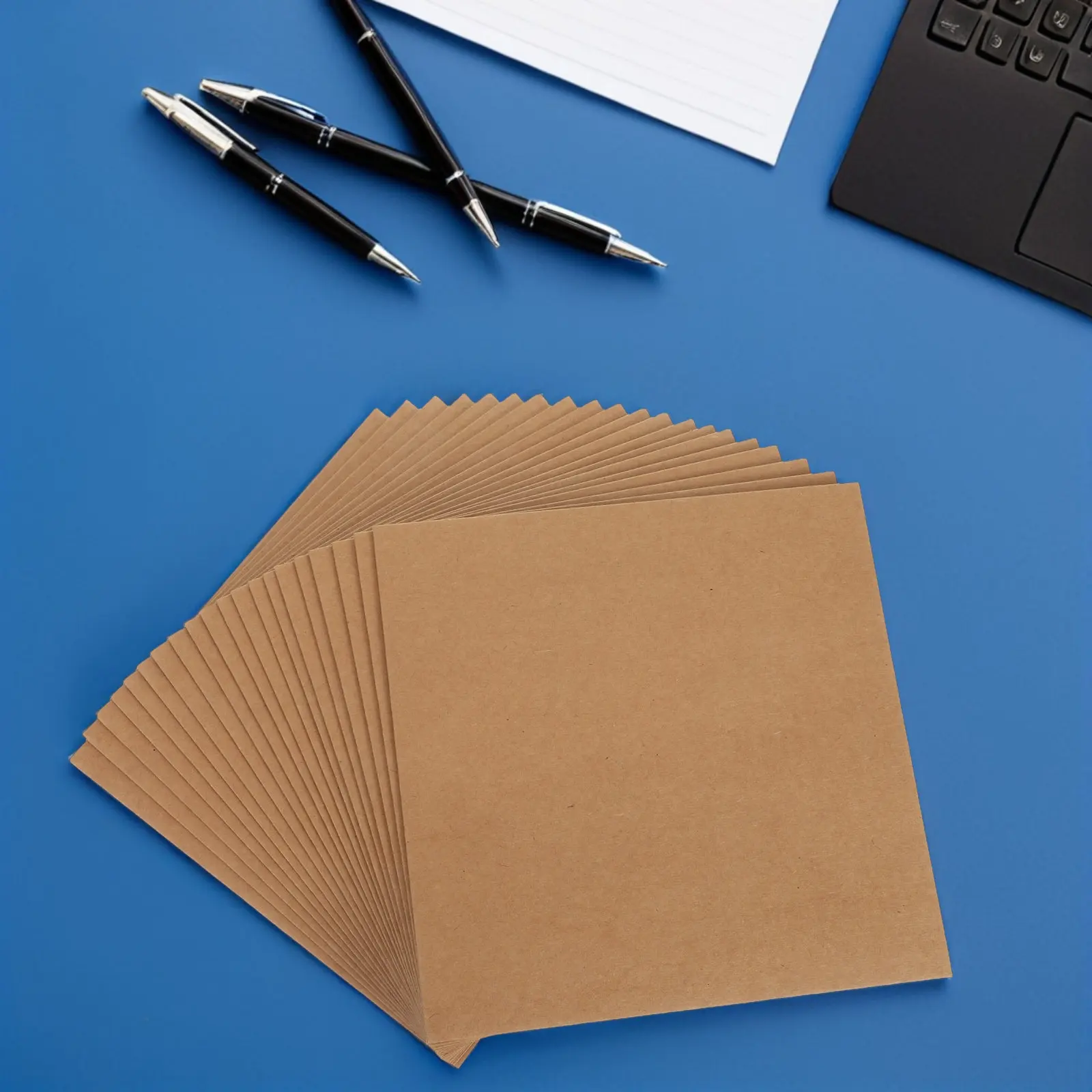 20Pcs Kraft Paper Square Envelope Brown 20x20cm Strong Thick Paper Packaging Sleeves for Invitations Wedding Cards Party Favors