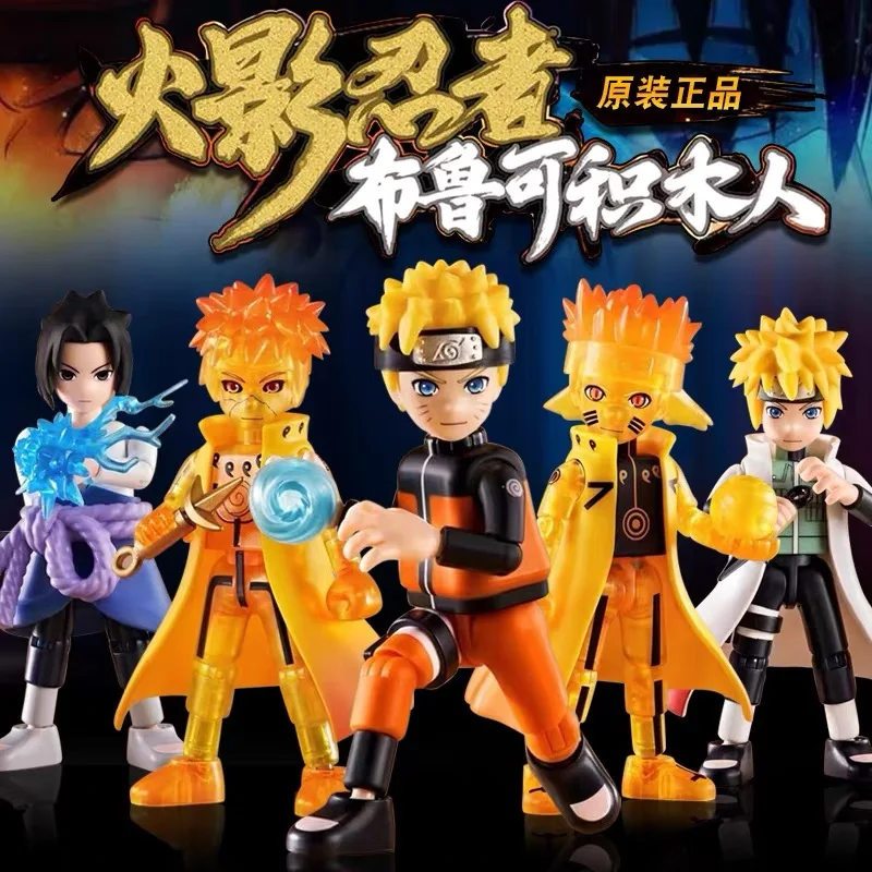 Originale Blokees Naruto Gv01 Action Figure Uzumaki Naruto Kakashi Uchiha Sasuke Anime Figura Giocattolo Modello Per Bambini Giocattolo Regali
