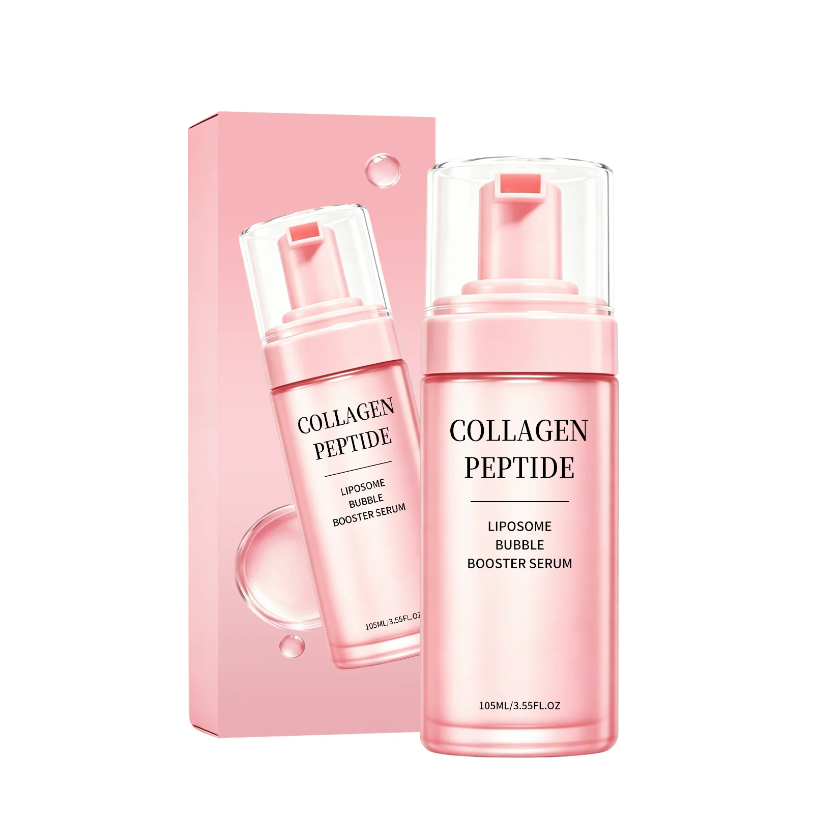 Collagen Peptide Bubble Serum Micro-Bubble Formula Deep Hydrating Pore Care Hyaluronic Acid Bubble Booster Makeup Primer Essence
