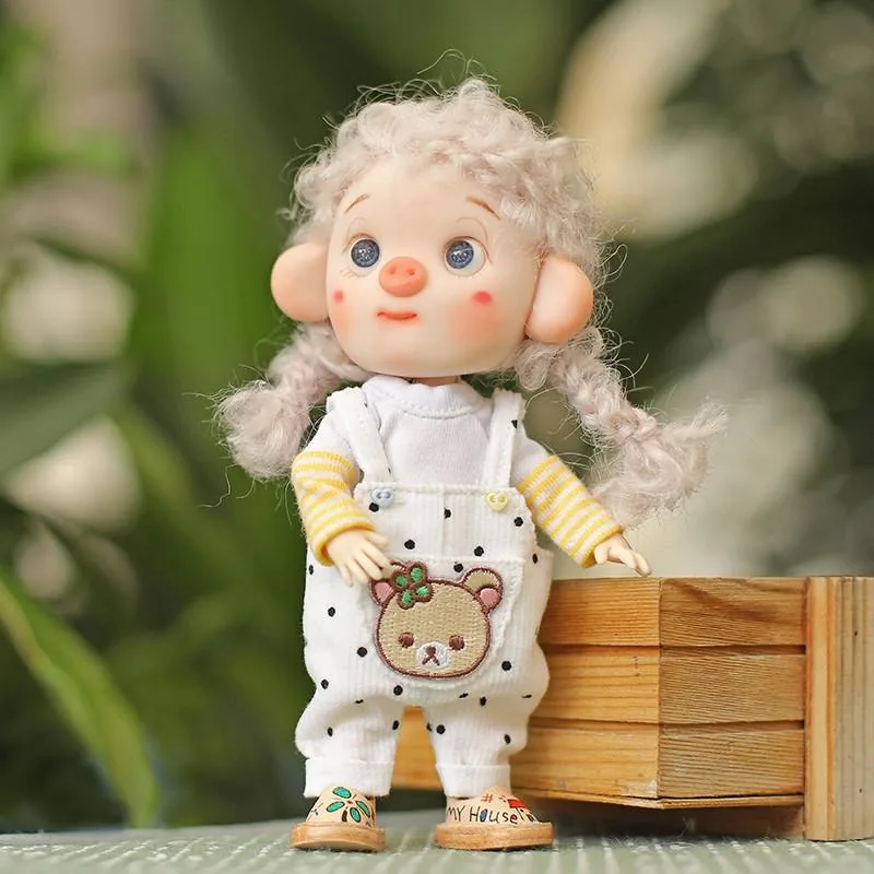 Ob11 Baby clothes Linen Corduroy Belted Pants Obitsu11 GSC 1/12 bjd Molly Pants
