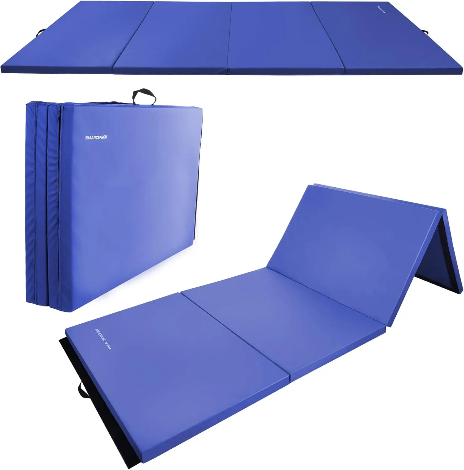 

Foldable 4'x8'x2" High-Density Exercise Mat with Handles for Home Gym, Yoga, Pilates, and MMA Training