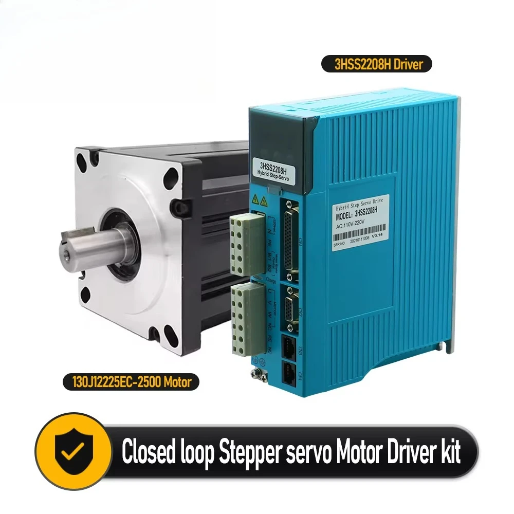 HLTNC JMK Flange 130J12225EC-2500 35NM 6.8A Motor 3HSS2208H 4A Driver Three-phase Closed-loop Stepper Motor for CNC