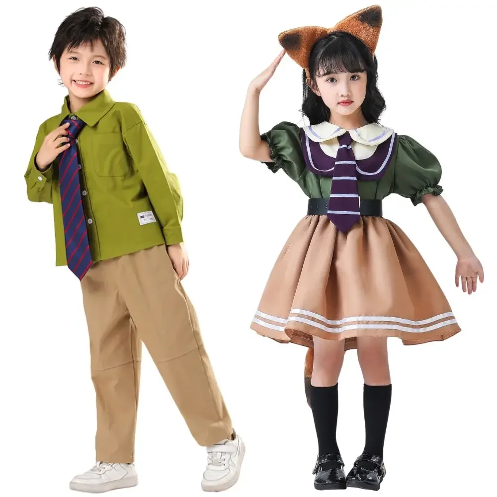 

Zootopia Nick Fox Cosplay Costume Disguise for Kids Boys Girls Dress Stage Performace Outfits Roleplay Halloween Carnival Suit